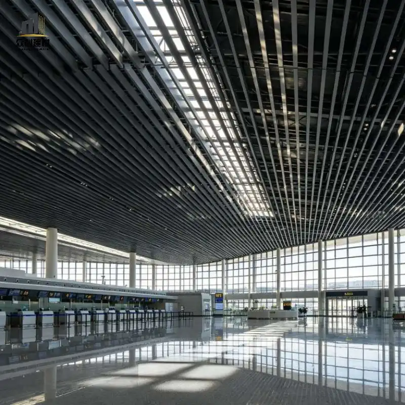 Aluminum Linear Baffle Ceiling | Custom Suspended Metal Ceiling System Aluminum Linear Baffle Ceiling | Custom Suspended Metal Ceiling System
